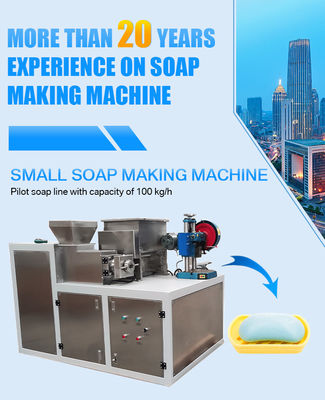 Máquina de fabricação de sabonete de barras em pequena escala com três rolos de 150 mm