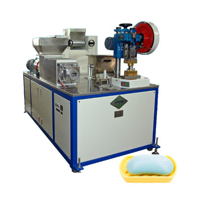 Máquina de fabricação de sabonete de mini barras de 100 kg/hora com estampador manual 10 kg/mixer de lote